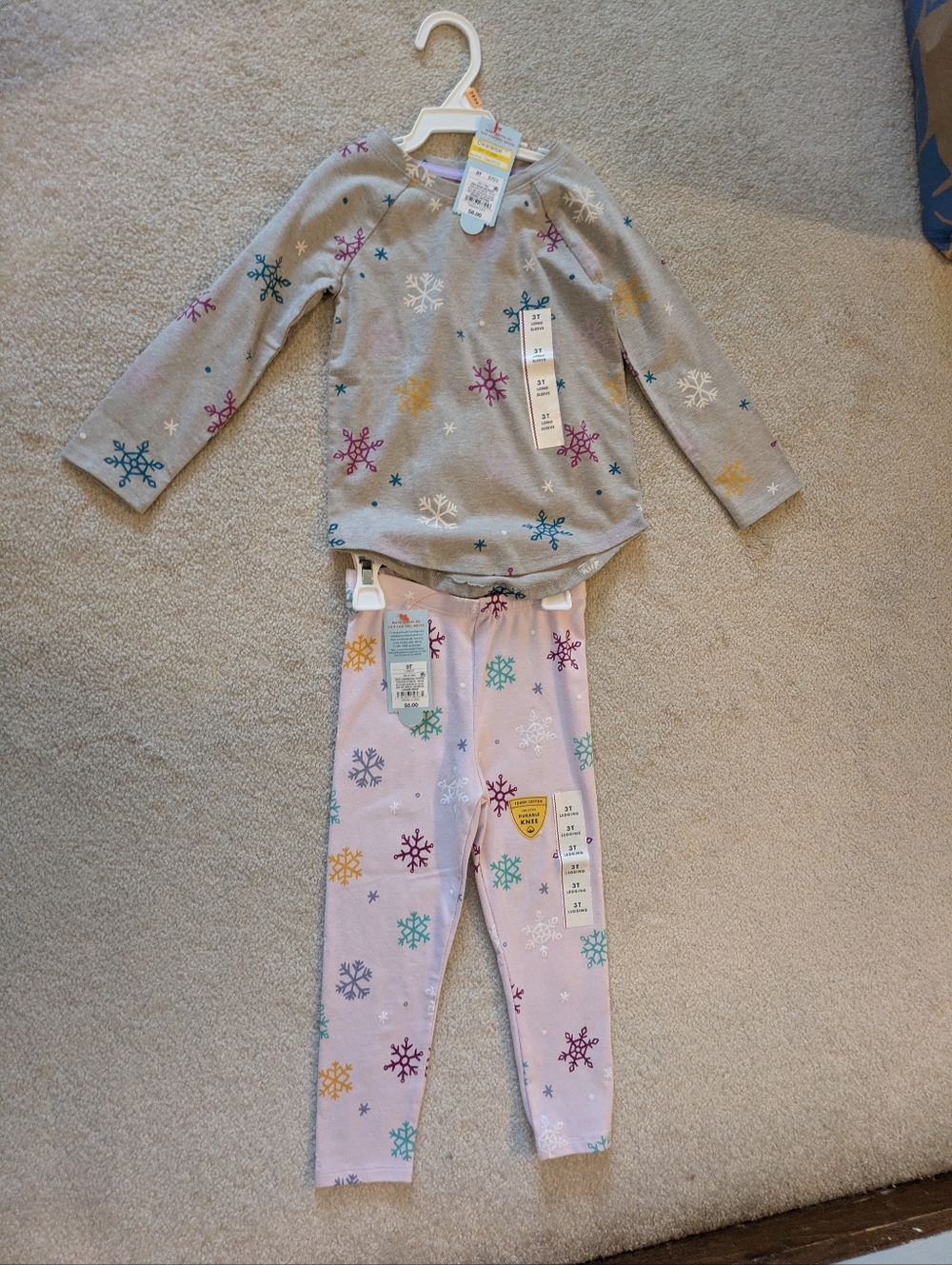 Cat & Jack Winter Snowflake Girls 3T Separates